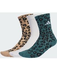 adidas - Leopard Print Sock 3 Pair Pack - Lyst