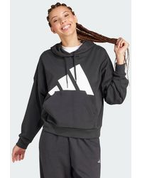 adidas - Essentials Big Logo French Terry Loose Hoodie - Lyst