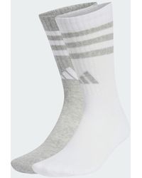 adidas - Calze Cushioned Sportswear 3-Stripes Glam Crew (Confezione Da 2 Paia) - Lyst