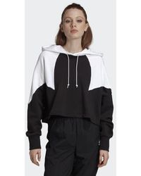 adidas logo crop hoodie ladies