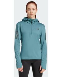 adidas - Own The Run Winterized Hoodie Mit Halbem Reißverschluss - Lyst