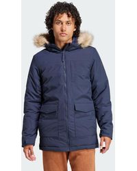 adidas - Hooded Fur Parka - Lyst