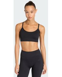 adidas - Workout Essentials Knit Light Support Padded Bra - Lyst