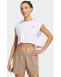 adidas - Adi365 Running Essentials Crop T-Shirt - Lyst