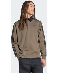 adidas - 3-Stripes Rugby Longsleeve Polo - Lyst