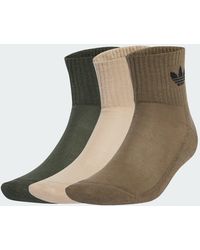 adidas - Mid Crew Socks 3 Pairs - Lyst