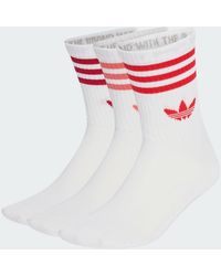 adidas - 3-Stripes Crew Socks 3 Pairs - Lyst