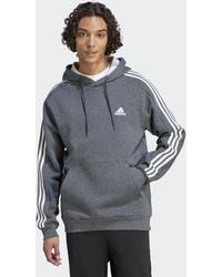 adidas - Hoodie Essentials Fleece 3-Stripes - Lyst