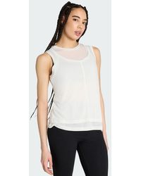 adidas - Soft Lux Sheer Tank Top - Lyst