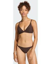 adidas - Iconisea Ribbed Padded Triangle Bikini Top - Lyst