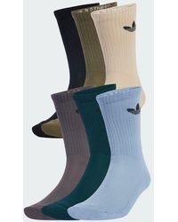 adidas - Trefoil Cushion Crew Socks 6 Pairs - Lyst