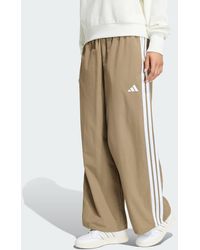 adidas - Iconic Woven Wide Leg Track Tracksuit Bottoms With Bunjees - Lyst