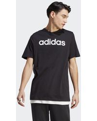 adidas - Essentials Single Jersey Linear Embroidered Logo T-shirt - Lyst