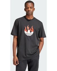 adidas - Flames Logo T-shirt - Lyst