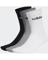 adidas - Linear Crew Cushioned Socks 3 Pairs - Lyst