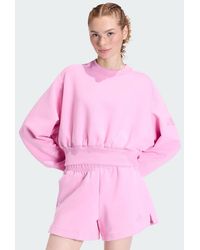adidas - Soft Lux Loose Sweatshirt - Lyst