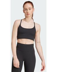 adidas - All Me Light Support Rib Bra Long Line Bra - Lyst