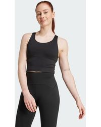 adidas - All Me Medium Support Bra Tank Top - Lyst