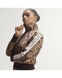 adidas - Satin Snake Print Firebird Track Jacket - Lyst