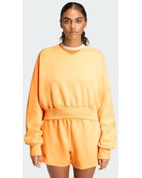 adidas - Soft Lux Loose Sweatshirt - Lyst