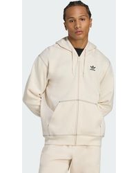 adidas - Chaqueta Con Capucha, Cremallera Y Trébol Essentials - Lyst