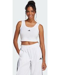 adidas - Essentials Small Logo Cotton Lifestyle Tank Top - Lyst