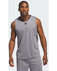 adidas - 3-stripes Basketball Tank Top - Lyst