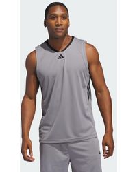 adidas - 3-stripes Basketball Tank Top - Lyst