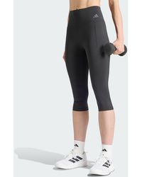 adidas - Optime Workout Contour Capri Leggings - Lyst