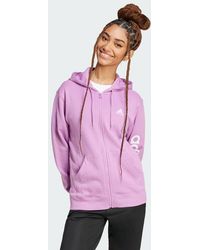 adidas - Essentials Linear Full-Zip French Terry Hoodie - Lyst