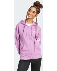 adidas - Essentials Linear French-Terry-Kapuzenjacke Mit Durchgehendem Reißverschluss - Lyst