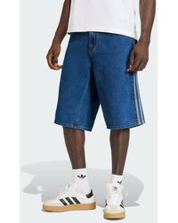 adidas - Firebird Adicolor Denim Shorts - Lyst
