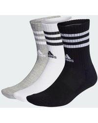 adidas - 3-Stripes Cushioned Crew Socks 3 Pairs - Lyst