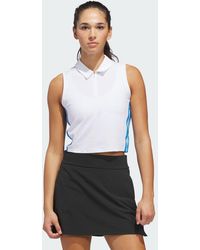 adidas - Beyond The Course Crop Twistknit Polo Shirt - Lyst