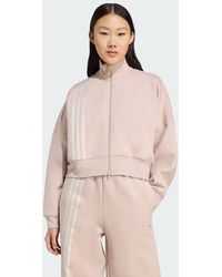 adidas - Off Placed 3-Stripes Zip Up - Lyst