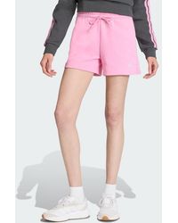 adidas - Essentials Small Logo Feel Cozy Shorts - Lyst