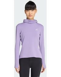 adidas - Adi365 Running Essentials Winterised Hooded Long Sleeve Hooded Track Top - Lyst
