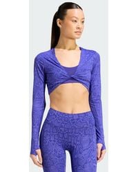 adidas - Primelift Workout Snake Twist Reversible Long Sleeve T-Shirt - Lyst