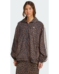 adidas - Track Top Leopard Firebird Oversized - Lyst