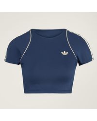 adidas - Originals Sport Superstar Bra Tee - Lyst