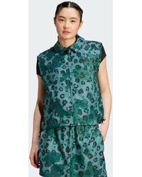 adidas - Animal Print 3-Stripes Woven Vest - Lyst