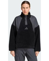 adidas - Terrex Xploric Climawarm High Pile Snap Sweatshirt - Lyst