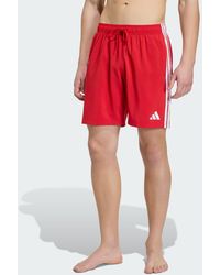 adidas - 3 Stripes Swim Shorts 8 Inch - Lyst
