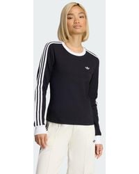 adidas - 3 Stripes Long Sleeve (Slim) T-Shirt - Lyst
