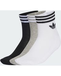 adidas Originals - 3-Stripes Ankle Socks 3 Pairs - Lyst