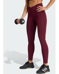 adidas - 3 Stripes Studio All Me 7/8 X-Over Leggings - Lyst