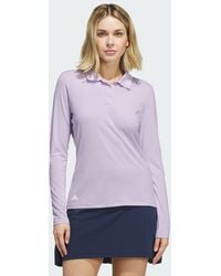 adidas - Performance Long Sleeve Polo Shirt - Lyst
