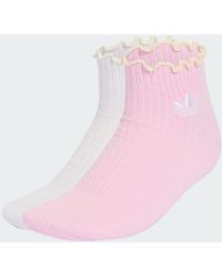 adidas - Ruffle Quarter Socks - Lyst