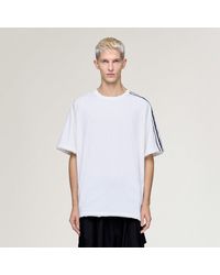 adidas - Y-3 Raw Edge 3 Stripes Short Sleeve T-Shirt - Lyst