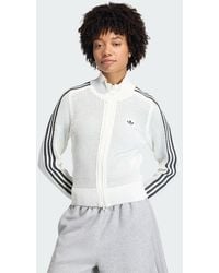 adidas - Knitted Crochet Firebird Track Top - Lyst